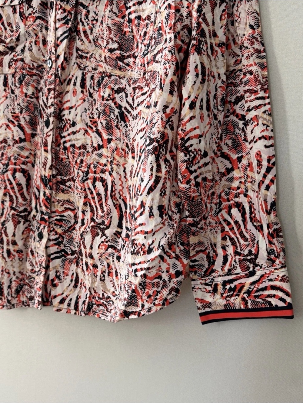 Liverpool Multicolor Abstract Print Button-Up Blouse - Picture 3 of 8
